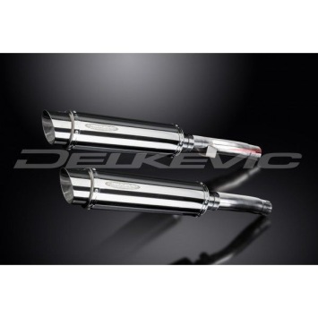 Delkevic slip-on kit Round RVS 350mm zonder e-keur - Zephyr 1100 ZR1100A(1992-1995)