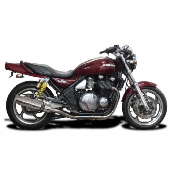 Delkevic slip-on kit Round RVS 350mm zonder e-keur - Zephyr 1100 ZR1100A(1992-1995)