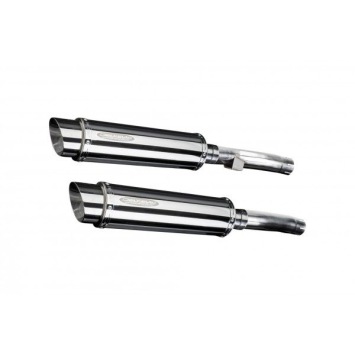 Delkevic slip-on kit Round RVS 350mm zonder e-keur - Zephyr 1100 ZR1100A(1992-1995)