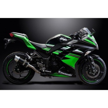 Delkevic volledig systeem Round Carbon 200mm zonder e-keur - NINJA 300 (2013-2019)