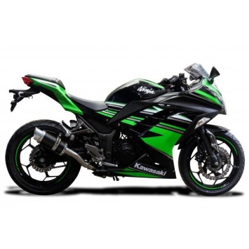 Delkevic volledig systeem Round Carbon 200mm zonder e-keur - NINJA 300 (2013-2019)