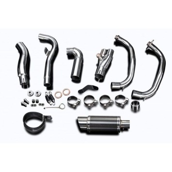 Delkevic volledig systeem Round Carbon 200mm zonder e-keur - NINJA 300 (2013-2019)