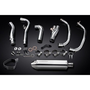 Delkevic volledig systeem Tri-Oval RVS 320mm zonder e-keur - NINJA 300 (2013-2019)