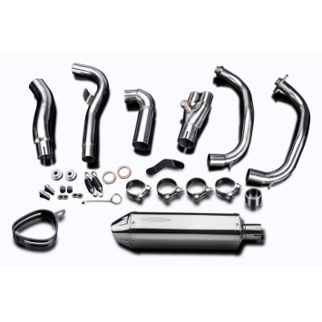 Delkevic volledig systeem Tri-Oval RVS 320mm zonder e-keur - NINJA 300 (2013-2019)