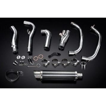 Delkevic volledig systeem Round Carbon 350mm zonder e-keur - NINJA 300 (2013-2019)