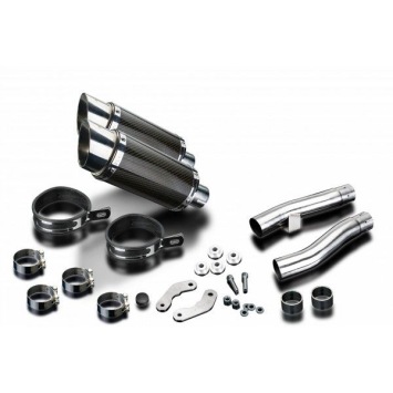 Delkevic slip-on kit Round Carbon 200mm zonder e-keur - Zephyr 1100 ZR1100B (1996-1997)