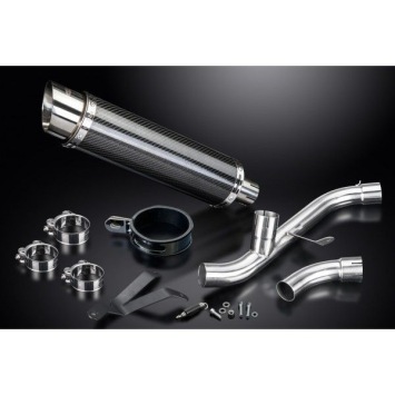 Delkevic slip-on kit Round Carbon 350mm zonder e-keur - SUPERSPORT 2017-2019