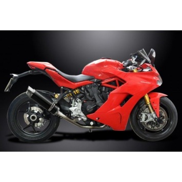 Delkevic slip-on kit Round Carbon 350mm zonder e-keur - SUPERSPORT 2017-2019