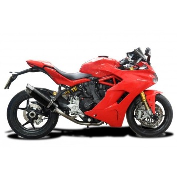 Delkevic slip-on kit Round Carbon 350mm zonder e-keur - SUPERSPORT 2017-2019