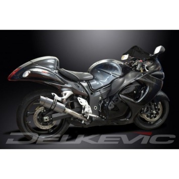Delkevic slip-on kit Round RVS 200mm zonder e-keur - GSX1300R HAYABUSA (2008-2019)