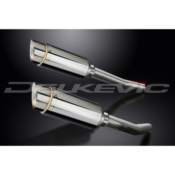 Delkevic slip-on kit Round RVS 200mm zonder e-keur - GSX1300R HAYABUSA (2008-2019)