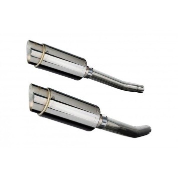 Delkevic slip-on kit Round RVS 200mm zonder e-keur - GSX1300R HAYABUSA (2008-2019)