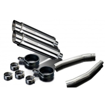 Delkevic slip-on kit Round RVS 350mm zonder e-keur - GSX1300R HAYABUSA (2008-2019)