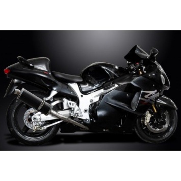 Delkevic volledig systeem Oval Carbon 350mm zonder e-keur - GSX1300R HAYABUSA 1999-2007