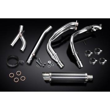 Delkevic volledig systeem Round Carbon 350mm zonder e-keur - GSX1300R HAYABUSA 1999-2007