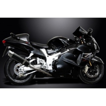 Delkevic volledig systeem Round Carbon 350mm zonder e-keur - GSX1300R HAYABUSA 1999-2007
