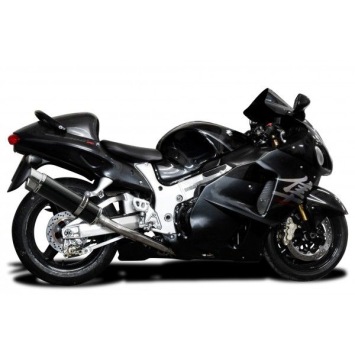 Delkevic volledig systeem Round Carbon 350mm zonder e-keur - GSX1300R HAYABUSA 1999-2007