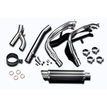 Delkevic volledig systeem Round Carbon 350mm zonder e-keur - GSX1300R HAYABUSA 1999-2007