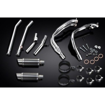 Delkevic volledig systeem Round Carbon 200mm zonder e-keur - GSX1300R HAYABUSA 1999-2007