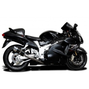 Delkevic volledig systeem Round Carbon 200mm zonder e-keur - GSX1300R HAYABUSA 1999-2007