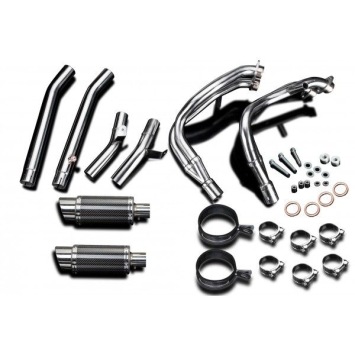 Delkevic volledig systeem Round Carbon 200mm zonder e-keur - GSX1300R HAYABUSA 1999-2007