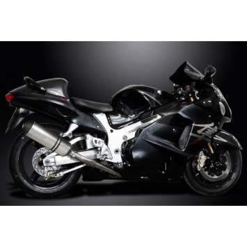 Delkevic volledig systeem X-Oval Titanium 343mm zonder e-keur - GSX1300R HAYABUSA 1999-2007