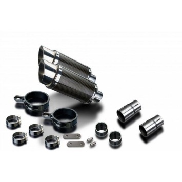 Delkevic slip-on kit Round Carbon 200mm zonder e-keur - LEGEND (1998-2001)