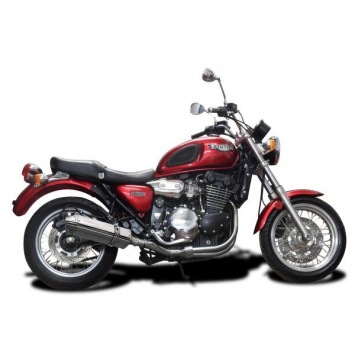 Delkevic slip-on kit Tri-Oval RVS 320mm zonder e-keur - LEGEND (1998-2001)