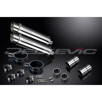 Delkevic slip-on kit Round RVS 350mm zonder e-keur - LEGEND (1998-2001)