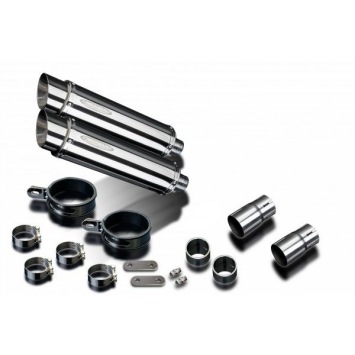 Delkevic slip-on kit Round RVS 350mm zonder e-keur - LEGEND (1998-2001)