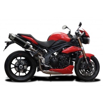 Delkevic Slip-on Kit Round Carbon 350mm ohne EG-BE - Speed Triple 1050 (2011-2014)