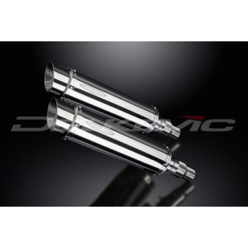 Delkevic slip-on kit Round RVS 350mm zonder e-keur - Speed Triple 1050 (2011-2014)