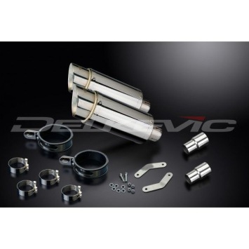 Delkevic slip-on kit Round RVS 200mm zonder e-keur - Speed Triple 1050 (2011-2014)