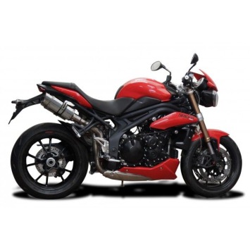 Delkevic slip-on kit Round RVS 200mm zonder e-keur - Speed Triple 1050 (2011-2014)