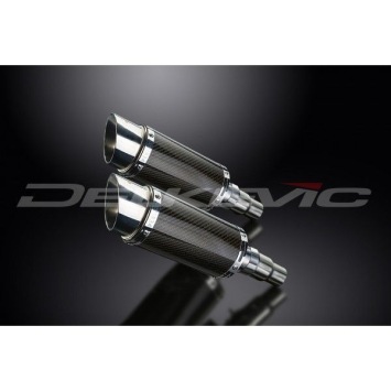 Delkevic slip-on kit Round Carbon 200mm zonder e-keur - Speed Triple 1050 (2005-2010)