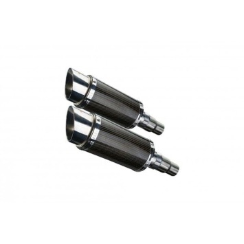 Delkevic slip-on kit Round Carbon 200mm zonder e-keur - Speed Triple 1050 (2005-2010)