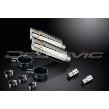 Delkevic slip-on kit Round RVS 200mm - Speed Triple 1050 (2005-2010)