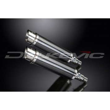 Delkevic slip-on kit Round Carbon 350mm zonder e-keur - Speed Triple 1050 (2005-2010)