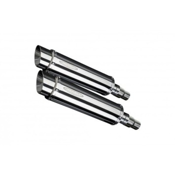 Delkevic slip-on kit Round RVS 350mm zonder e-keur - Speed Triple 1050 (2005-2010)