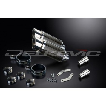Delkevic slip-on kit Round Carbon 200mm - Speed Triple R 1050 (2012-2016)