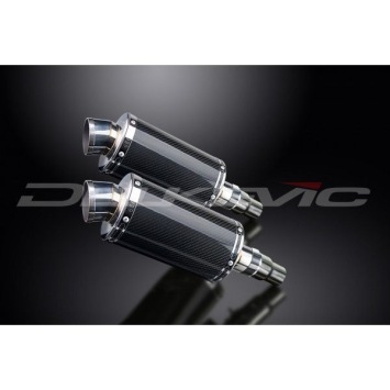 Delkevic slip-on kit Oval Carbon 225mm zonder e-keur - Speed Triple R 1050 (2012-2016)