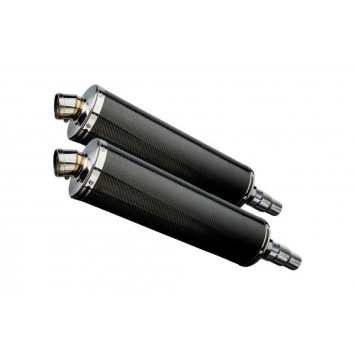 Delkevic slip-on kit Oval Carbon 450mm zonder e-keur - Speed Triple R 1050 (2012-2016)