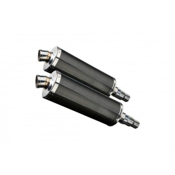 Delkevic slip-on kit Oval Carbon 350mm zonder e-keur - Speed Triple R 1050 (2012-2016)