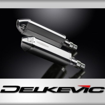 Delkevic slip-on kit Tri-Oval RVS 320mm zonder e-keur - Speed Triple R 1050 (2012-2016)