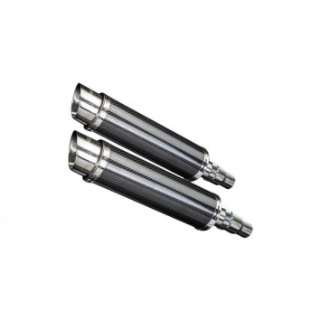 Delkevic slip-on kit Round Carbon 350mm zonder e-keur - Speed Triple R 1050 (2012-2016)