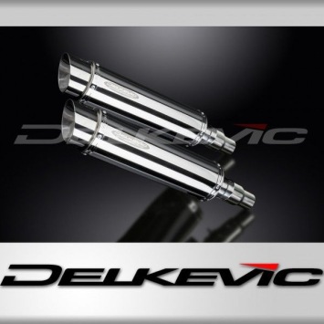 Delkevic slip-on kit Round RVS 350mm - Speed Triple R 1050 (2012-2016)