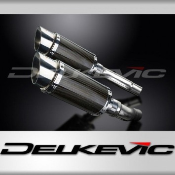 Delkevic slip-on kit Round Carbon 200mm zonder e-keur - Street Triple 675 (2007-2012)