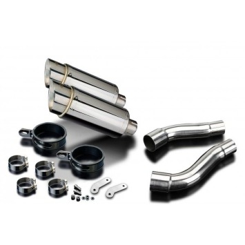 Delkevic slip-on kit Round RVS 200mm zonder e-keur - Street Triple 675 (2007-2012)