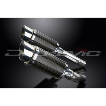 Delkevic slip-on kit Round Carbon 200mm zonder e-keur - Street Triple R (2009-2012)