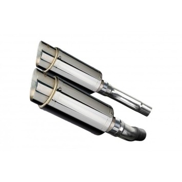 Delkevic slip-on kit Round RVS 200mm zonder e-keur - Street Triple R (2009-2012)